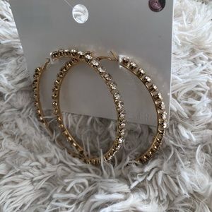 Diamond hoop earrings